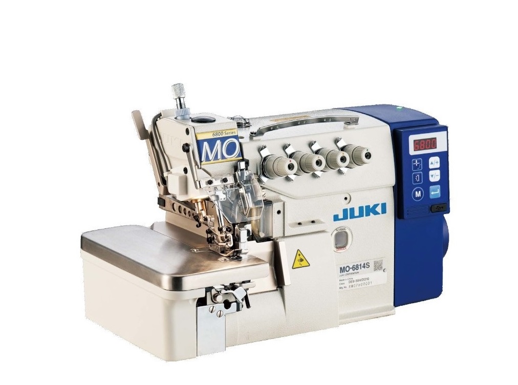 JUKI MO-6814 Edge Overlock Machine (3 and 4 threads) with recessed table and integrated servo motor