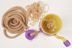 Cord crocheting tool (knitting doll)