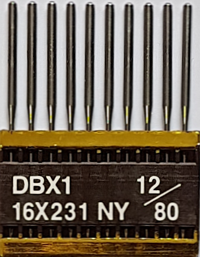 DBx1 PVD NM90 (dengtos titanu) adatos pram. siuv. mašinai TRIUMPH (10 vnt.)