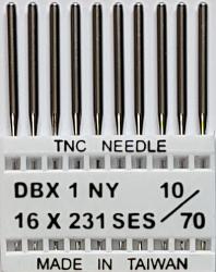DBx1 SES NM70 (trikotažui) adatos pramoninei siuvimo mašinai TRIUMPH (10 vnt.)