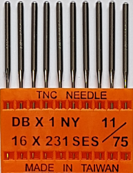 DBx1 SES NM75 (trikotažui) adatos pramoninei siuvimo mašinai TRIUMPH (10 vnt.)
