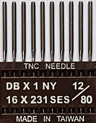 DBx1 SES NM80 (trikotažui) adatos pramoninei siuvimo mašinai TRIUMPH (10 vnt.)