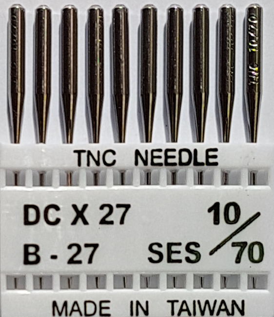 DCx27 SES NM70 (trikotažui) adatos pramoniniam overlokui TRIUMPH (10 vnt.)