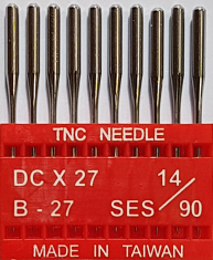 DCx27 SES NM90 (trikotažui) adatos pramoniniam overlokui TRIUMPH (10 vnt.)