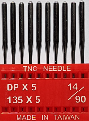 DPx5 NM90 (universalios) adatos pramoninei siuvimo mašinai TRIUMPH (10 vnt.)