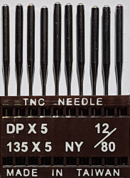 DPx5 NM80 (universalios) adatos pramoninei siuvimo mašinai TRIUMPH (10 vnt.)