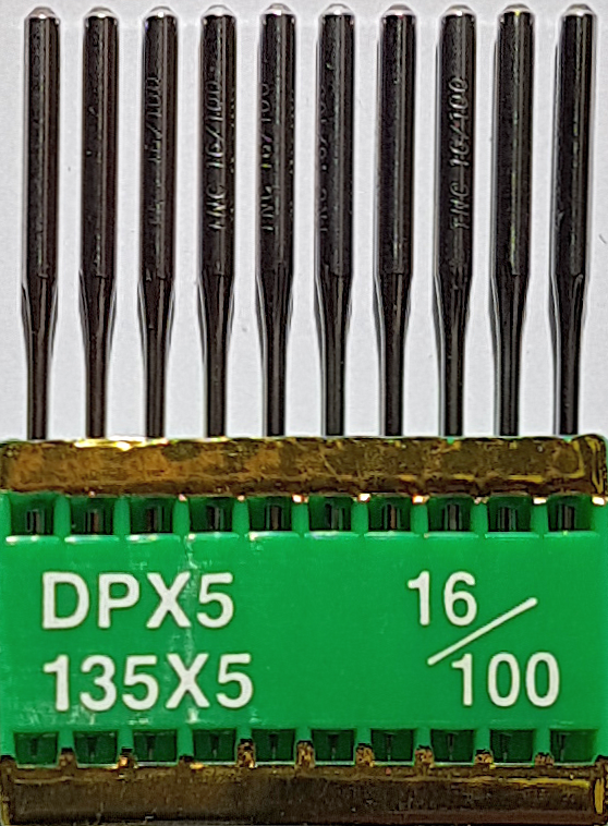 DPx5 PVD NM100 (dengtos titanu) adatos pram. siuv. mašinai TRIUMPH (10 vnt.)