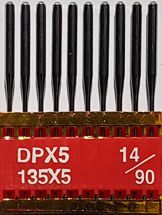 DPx5 PVD NM90 (dengtos titanu) adatos pram. siuv. mašinai TRIUMPH (10 vnt.)