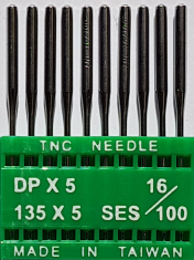 DPx5 SES NM100 (trikotažui) adatos pramoninei siuvimo mašinai TRIUMPH (10 vnt.)