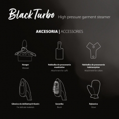TEXI Black Turbo drabužių garintuvas
