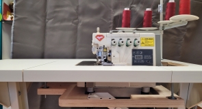 Rubina RB-5200 PREMIUM overlock (3 and 4 threads) with recessed table (made in Germany) and servo motor