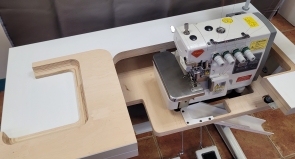 Rubina RB-5200 PREMIUM overlock (3 and 4 threads) with recessed table (made in Germany) and servo motor