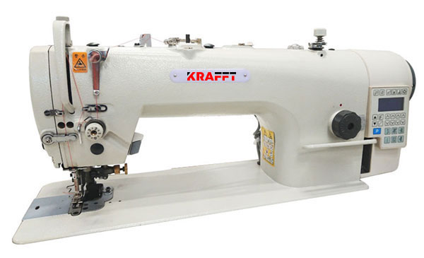 KRAFFT KF-5420  AUTOMATINĖ VIENAADATĖ ŠAUDYKLINIO DYGSNIO MAŠINA SU ADATOS PADAVIMU IR KRAŠTO NUKIRPIMO SISTEMA