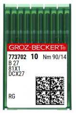 DCx27 NM90 (universalios) adatos pramoniniam overlokui Groz-Beckert (10 vnt.)