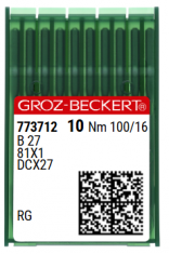 DCx27 NM100 (universalios) adatos pramoniniam overlokui Groz-Beckert (10 vnt.)