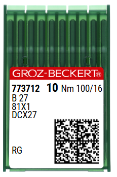 DCx27 NM100 (universalios) adatos pramoniniam overlokui Groz-Beckert (10 vnt.)