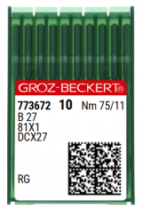 DCx27 NM75 (universalios) adatos pramoniniam overlokui Groz-Beckert (10 vnt.)