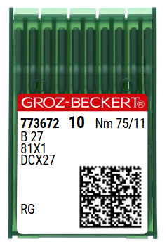 DCx27 NM75 (universalios) adatos pramoniniam overlokui Groz-Beckert (10 vnt.)