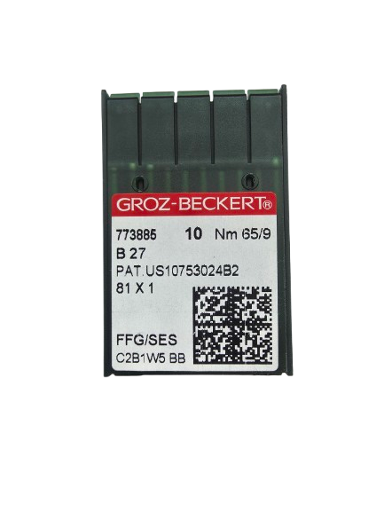 DCx27 SES NM65 (trikotažui) adatos pramoniniam overlokui Groz-Beckert (10 vnt.)