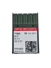 DCx27 SES NM75 (trikotažui) adatos pramoniniam overlokui Groz-Beckert (10 vnt.)